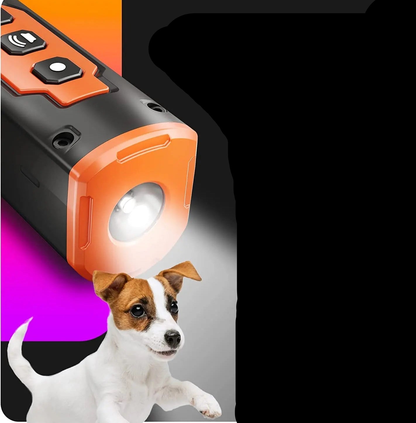 Pet Dog Repeller Ultrasonic Dog Training Device Rechargeable Anti Dog Bark Deterrent Device With LED Flashlight - Checkouts UK