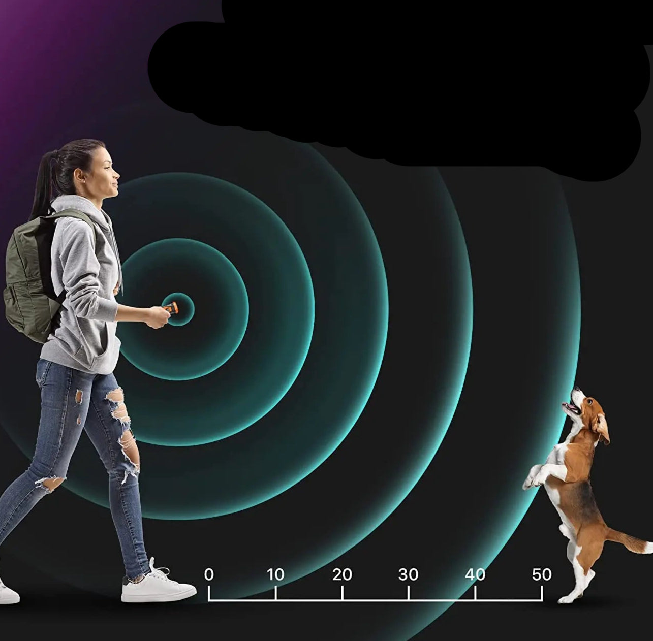 Pet Dog Repeller Ultrasonic Dog Training Device Rechargeable Anti Dog Bark Deterrent Device With LED Flashlight - Checkouts UK