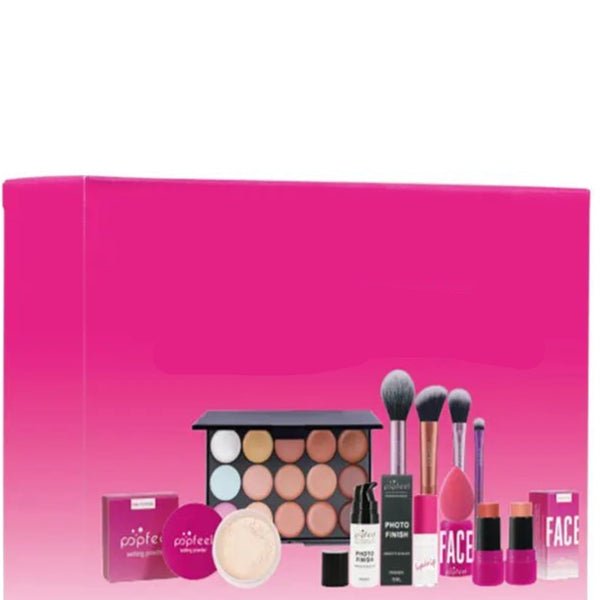 POPFEEL All In One Makeup Kit Eyeshadow Powder Lipgloss Lipoil,Valentine's Day Gift for Girls Women - Checkouts UK