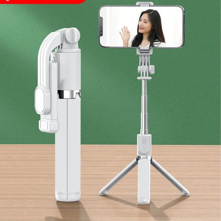 Portable Bluetooth Selfie Stick Retractable Multifunctional 103CM Phone HoldeTripod With Selfie light Wireless Remote Shutter - Checkouts UK