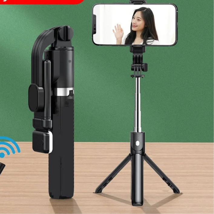Portable Bluetooth Selfie Stick Retractable Multifunctional 103CM Phone HoldeTripod With Selfie light Wireless Remote Shutter - Checkouts UK