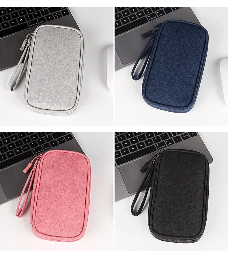 Portable Cable Organizer Waterproof Storage Bag for Power Bank Digital Cable Case Earphone Oxford Cloth Earphone Holder Case - Checkouts UK