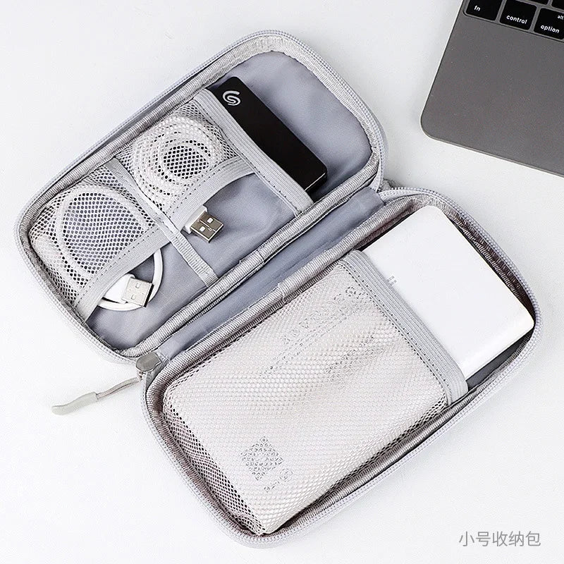 Portable Cable Organizer Waterproof Storage Bag for Power Bank Digital Cable Case Earphone Oxford Cloth Earphone Holder Case - Checkouts UK