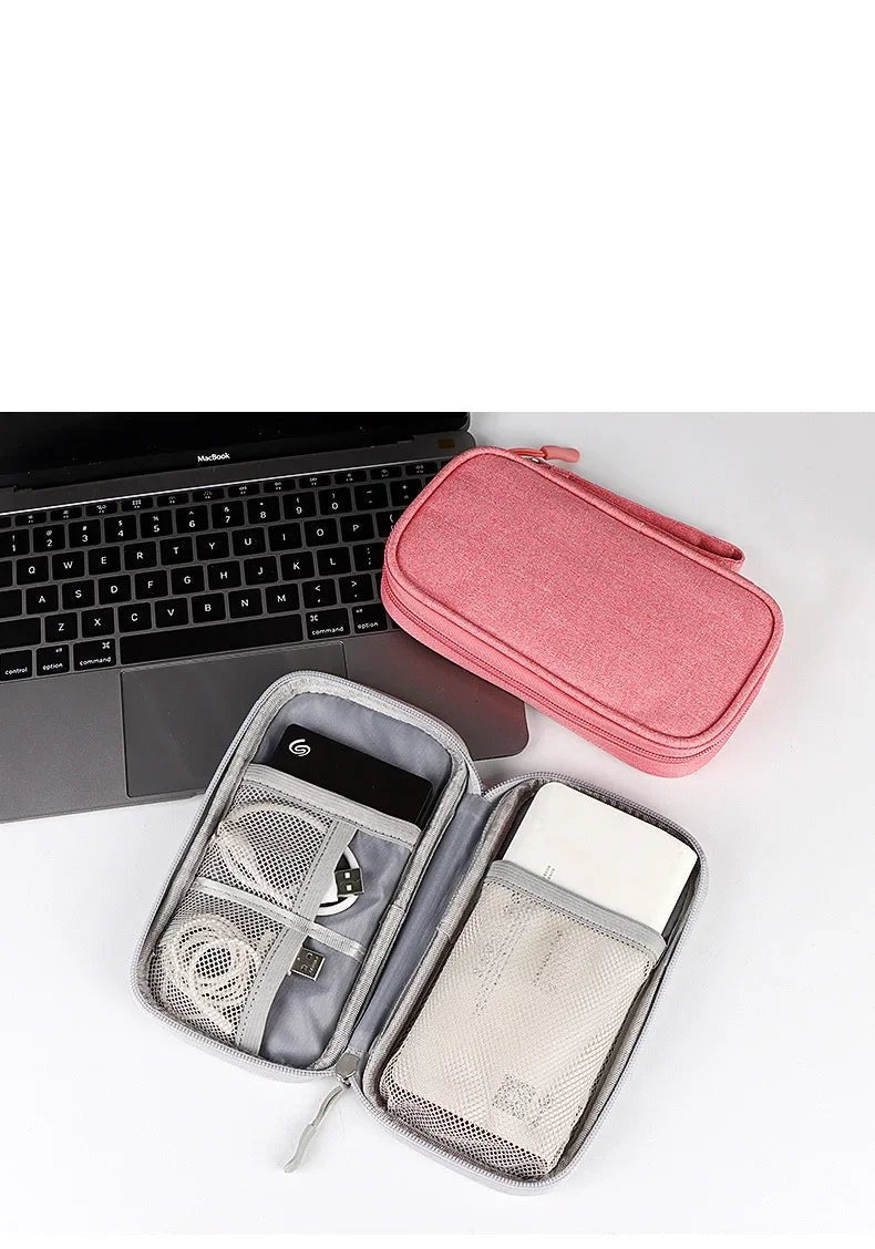 Portable Cable Organizer Waterproof Storage Bag for Power Bank Digital Cable Case Earphone Oxford Cloth Earphone Holder Case - Checkouts UK