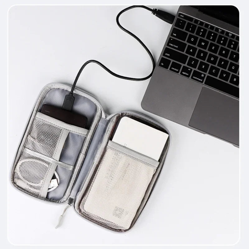 Portable Cable Organizer Waterproof Storage Bag for Power Bank Digital Cable Case Earphone Oxford Cloth Earphone Holder Case - Checkouts UK