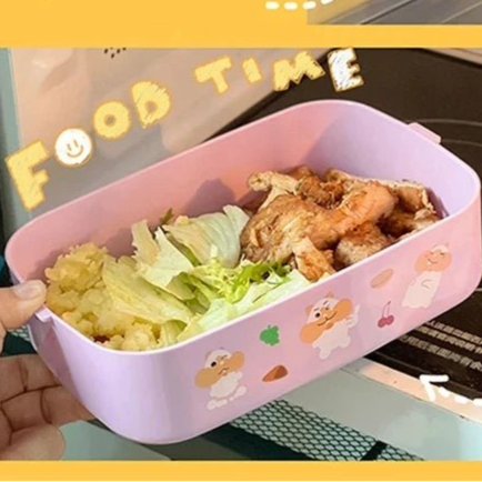 Portable Lunch Box For Girls School Kids Plastic Picnic Bento Box Microwave Food Box With Compartments Storage Containers - Checkouts UK