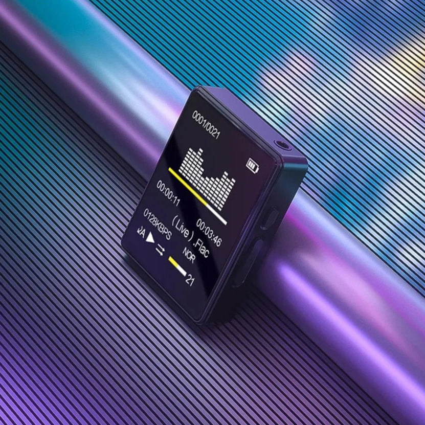 Portable MP3 Player Bluetooth 5.0 Music Stereo Speaker Mini MP4 Video Playback With LED Screen FM Radio Recording For Walkma - Checkouts UK