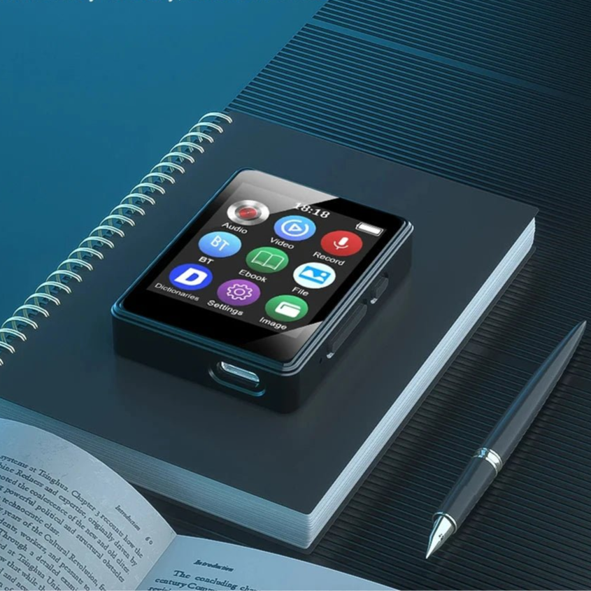 Portable MP3 Player Bluetooth 5.0 Music Stereo Speaker Mini MP4 Video Playback With LED Screen FM Radio Recording For Walkma - Checkouts UK