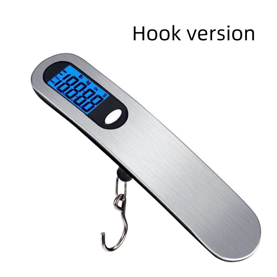 Portable Scale Digital LCD Display 110lb/50kg Electronic Luggage Hanging Suitcase Travel Weighs Baggage Fishing Scale with Hook - Checkouts UK