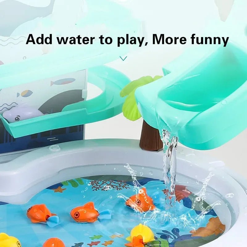 Rechargeable Magnetic Fishing Game Table with Music Rotating Disc Parent - Child Interactive Learning Toys for Toddlers Gifts - Checkouts USA