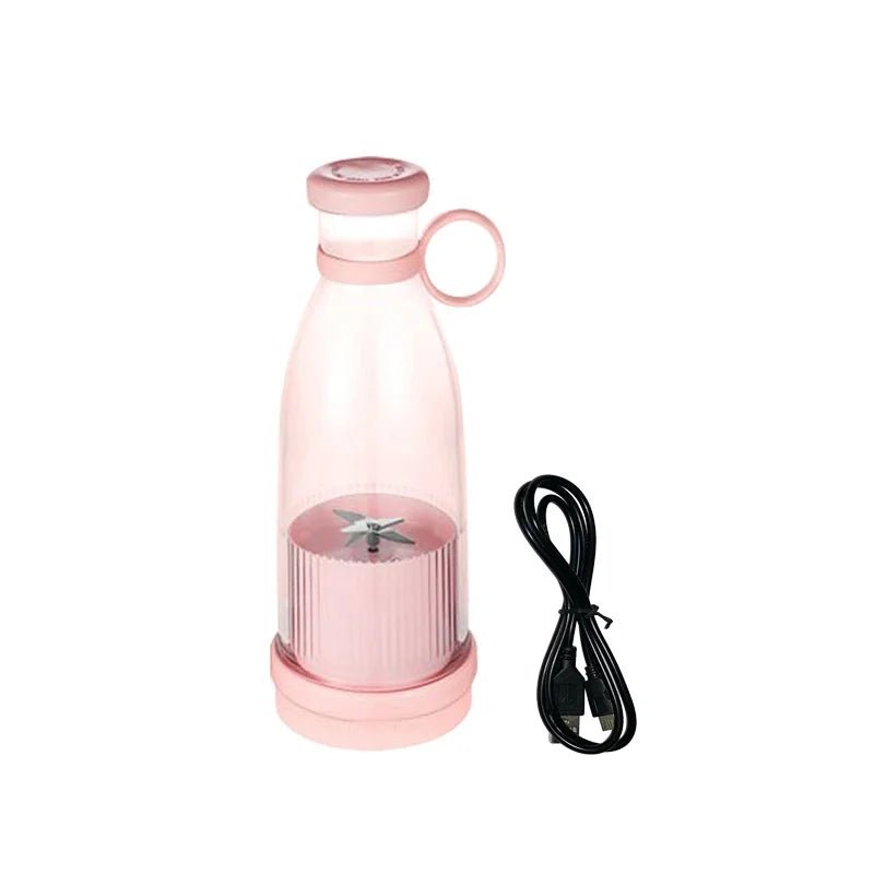 Rechargeable Mixers Fresh Fruit Juicers Blue/Pink Usb Portable Juice Bottle Mini Fast Electric Blender Smoothie Ice Maker - Checkouts UK