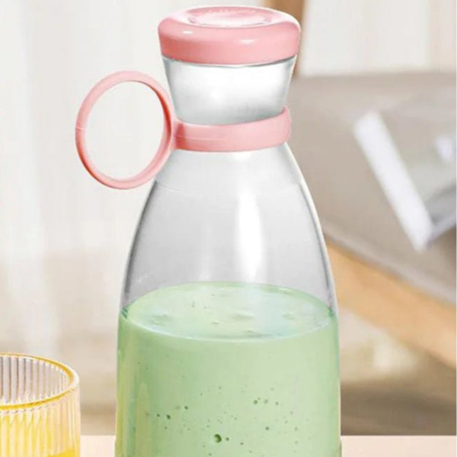 Rechargeable Mixers Fresh Fruit Juicers Blue/Pink Usb Portable Juice Bottle Mini Fast Electric Blender Smoothie Ice Maker - Checkouts UK