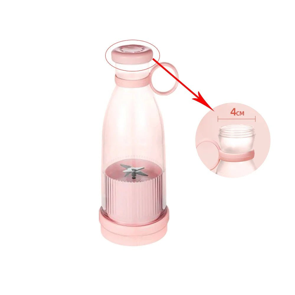 Rechargeable Mixers Fresh Fruit Juicers Blue/Pink Usb Portable Juice Bottle Mini Fast Electric Blender Smoothie Ice Maker - Checkouts UK