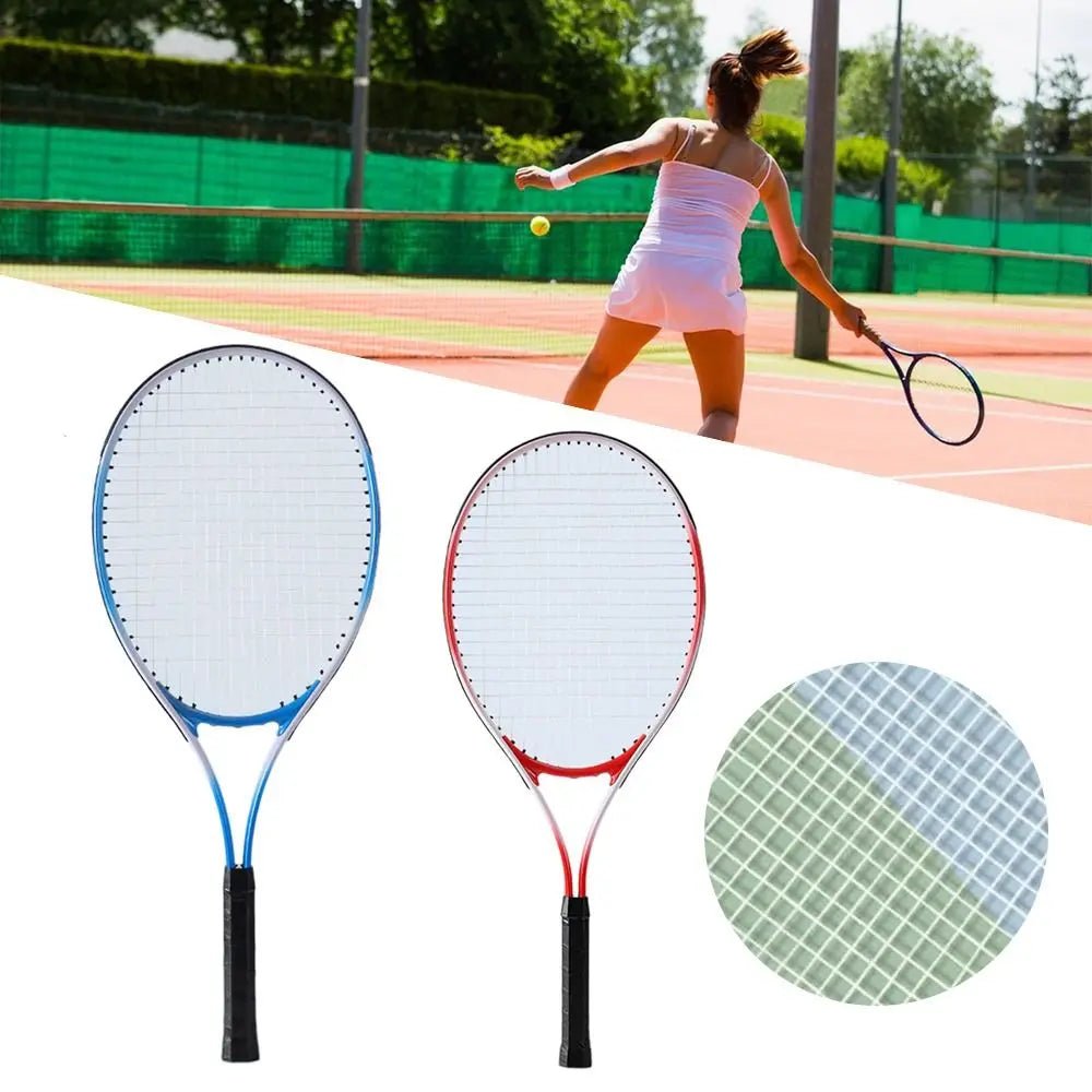 Red Blue Child Tennis Racket Training Professional Tennis Racquet Parent Child Interactive Shockproof Beginner Racquet Unisex - Checkouts UK