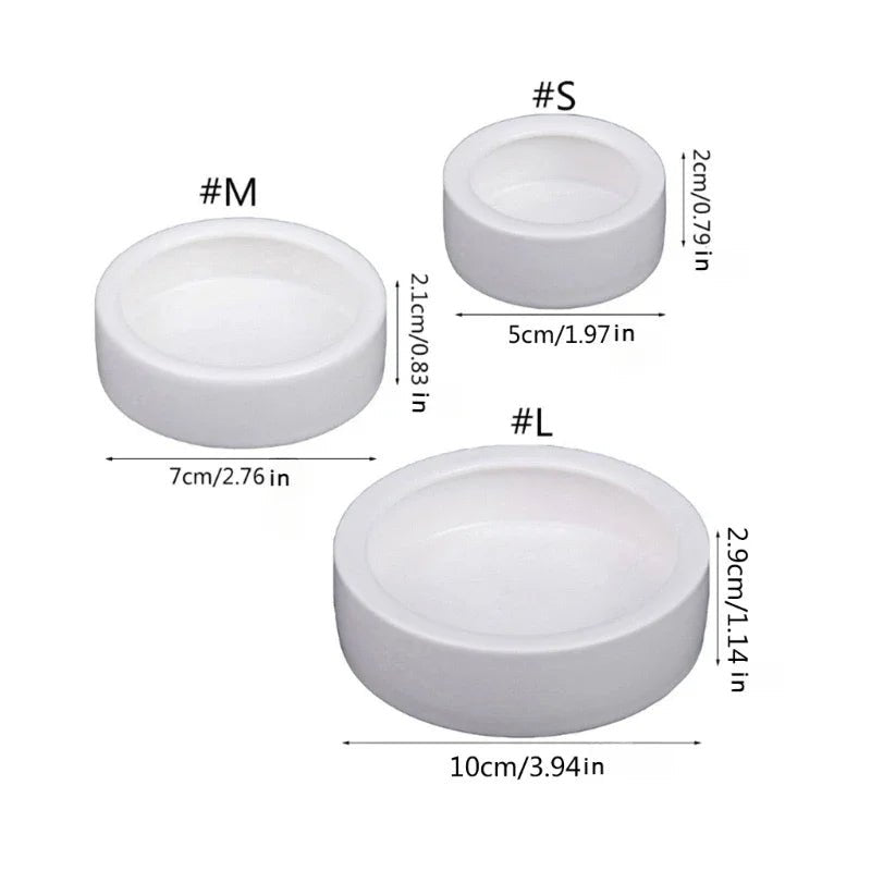 Reptile Food Bowl Anti - Escape Ceramic Feeder Dish Reptile Water Bowl for Hermit Crab Leopard Gecko Chameleon Corn Snake Y5GB - Furbury