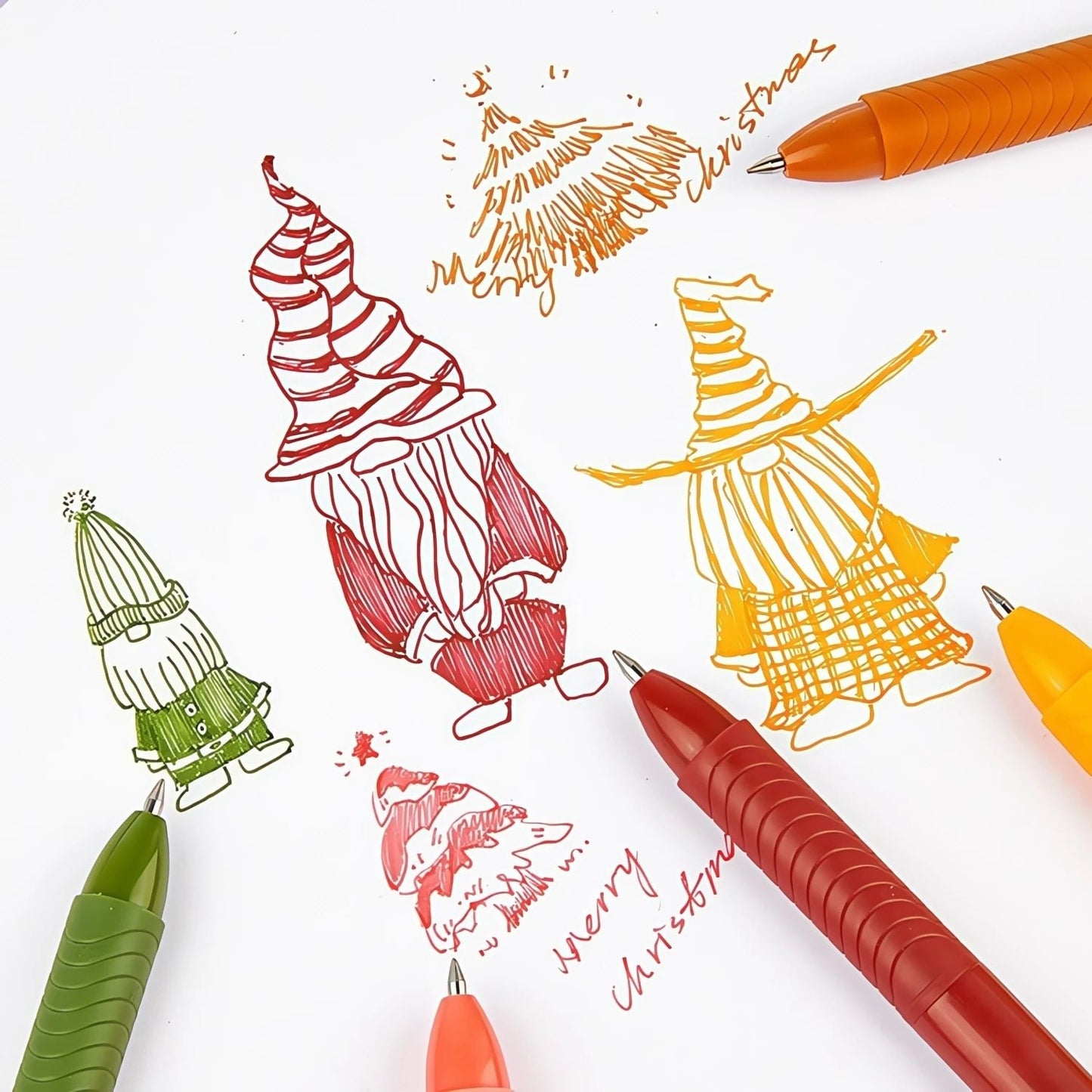 Retractable Gel Ink Pens,0.5mm Extra Fine Point Tip,Journaling Smooth Writing Note Taking Coloring No Bleed&Smear Smudge Drawing - Checkouts USA