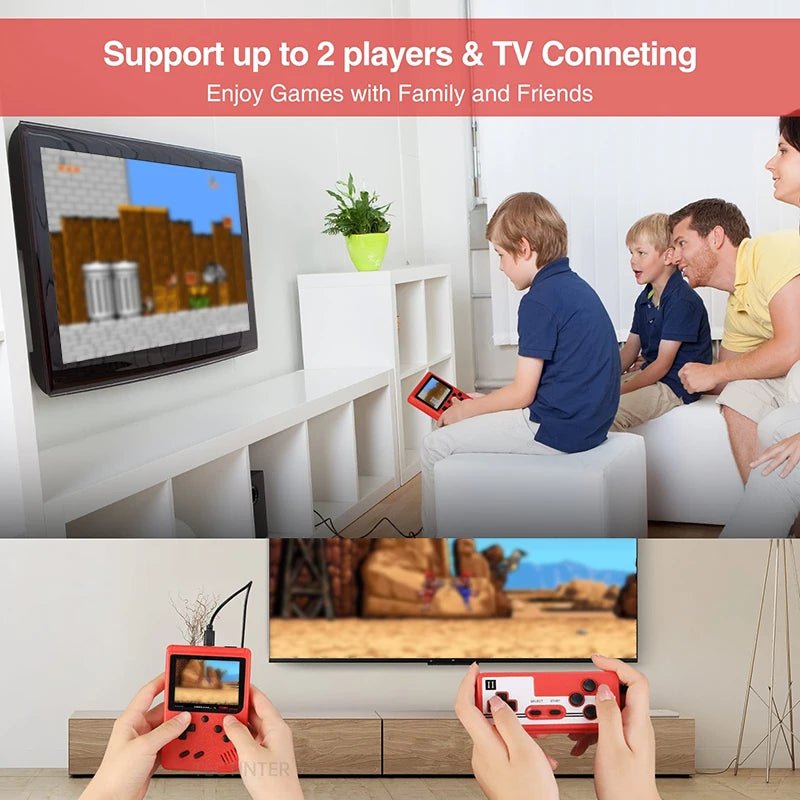 Retro Portable Mini Video Game Console Built - in 400 Games 3.0 Inch LCD Screen Kids Gift 8 - Bit Handheld Game Player AV Output - Checkouts USA