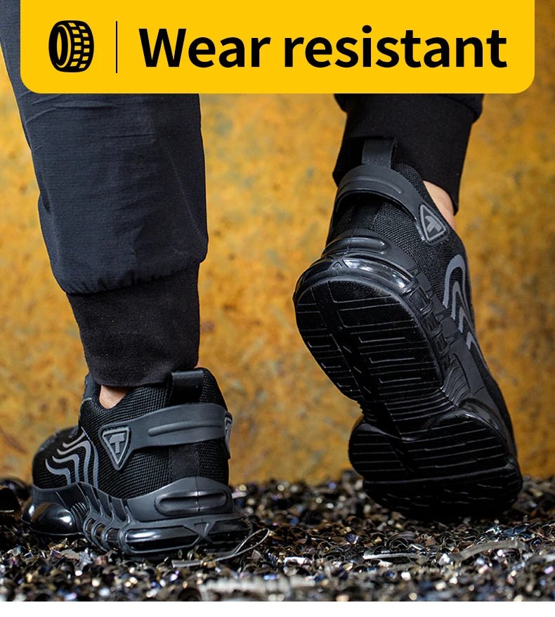 Rotary button new safety shoes for men, anti - impact and anti - piercing work shoes, fashionable men's sports shoes, and safety pro - Checkouts USA