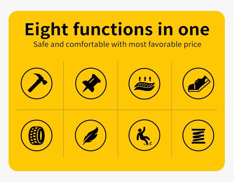 Rotary button new safety shoes for men, anti - impact and anti - piercing work shoes, fashionable men's sports shoes, and safety pro - Checkouts USA