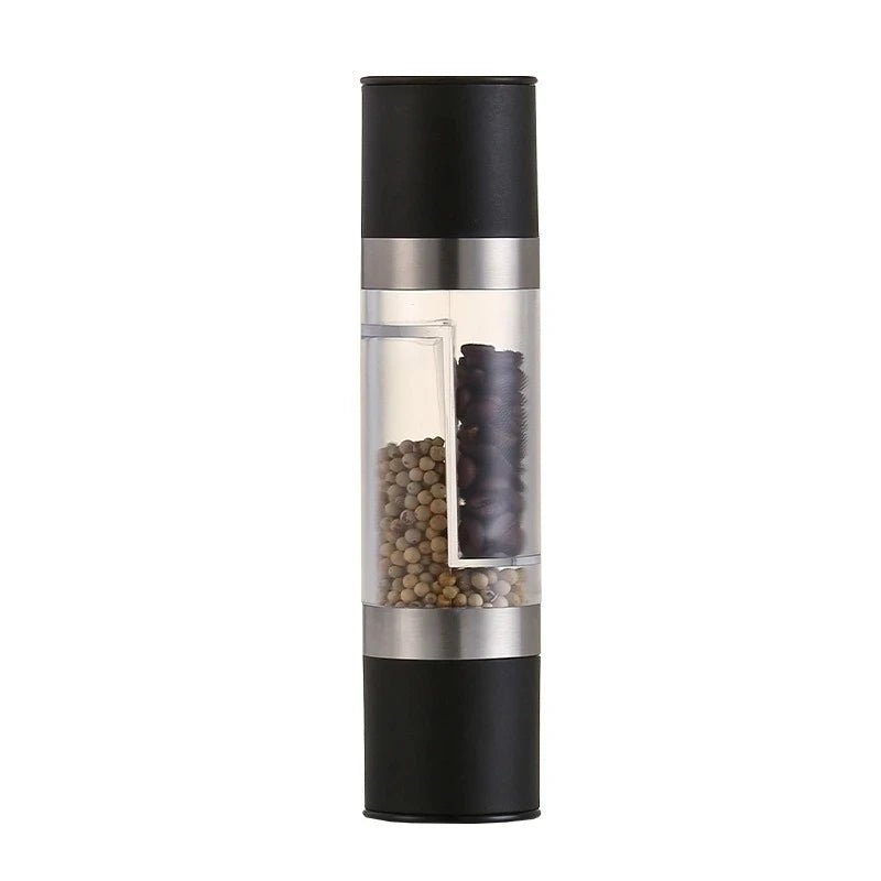 Salt and Pepper Grinder 2 in 1 Manual Stainless Steel Salt Pepper Mills with Adjustable Ceramic Grinding Spice Mill Kitchen Tool - Checkouts UK