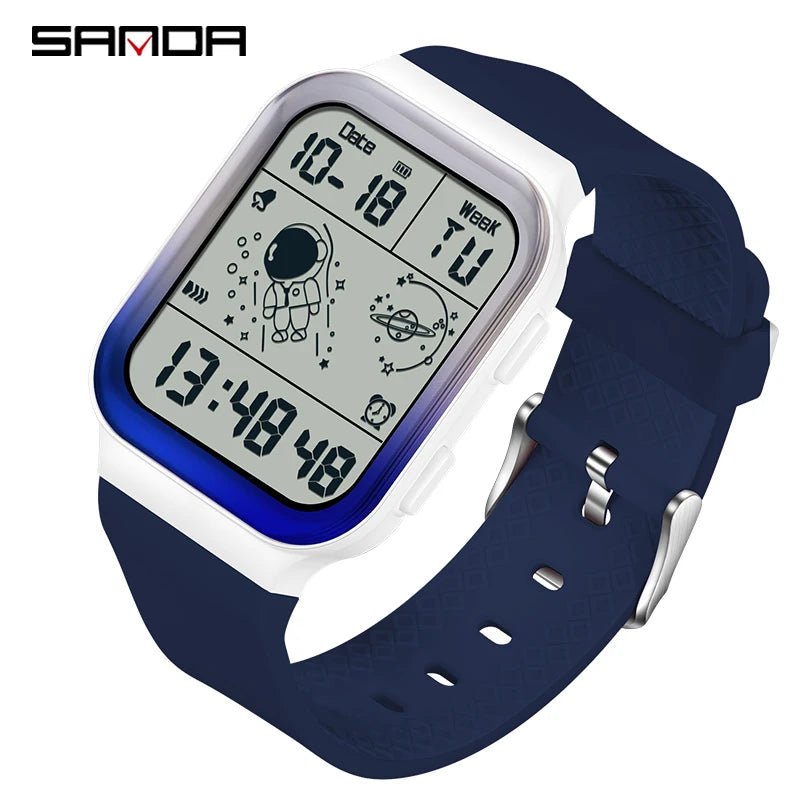 SANDA Brand Teenagers Student Watch Outdoor Sports LED Digital Timing Alarm Clock Calorie Waterproof Men's Lady Electronic Watch - Checkouts USA