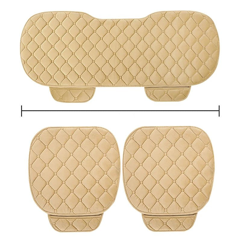 SEAMETAL Plush Car Seat Cover Anti Slip Soft Seat Cushion Auto Chair Protector Pad Universal for Sedan Suv Pick - up Truck - Checkouts UK
