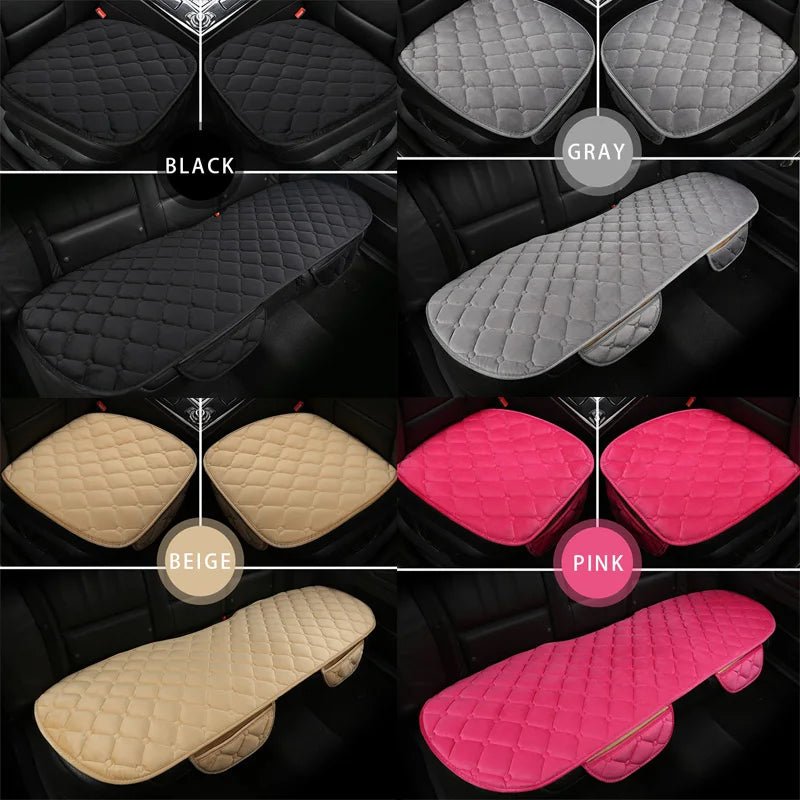 SEAMETAL Plush Car Seat Cover Anti Slip Soft Seat Cushion Auto Chair Protector Pad Universal for Sedan Suv Pick - up Truck - Checkouts UK