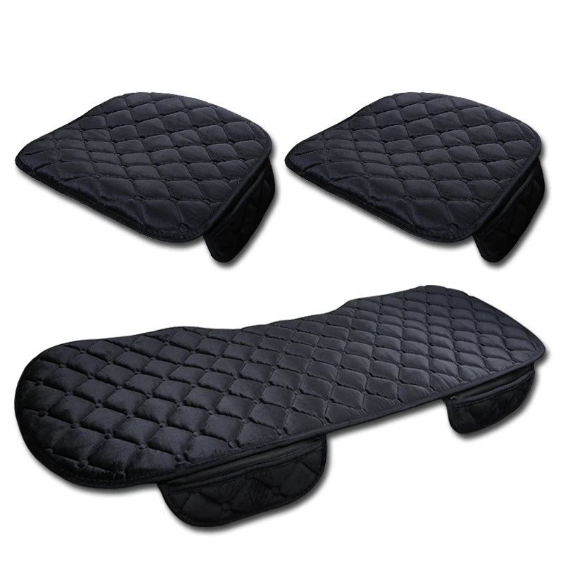 SEAMETAL Plush Car Seat Cover Anti Slip Soft Seat Cushion Auto Chair Protector Pad Universal for Sedan Suv Pick - up Truck - Checkouts UK