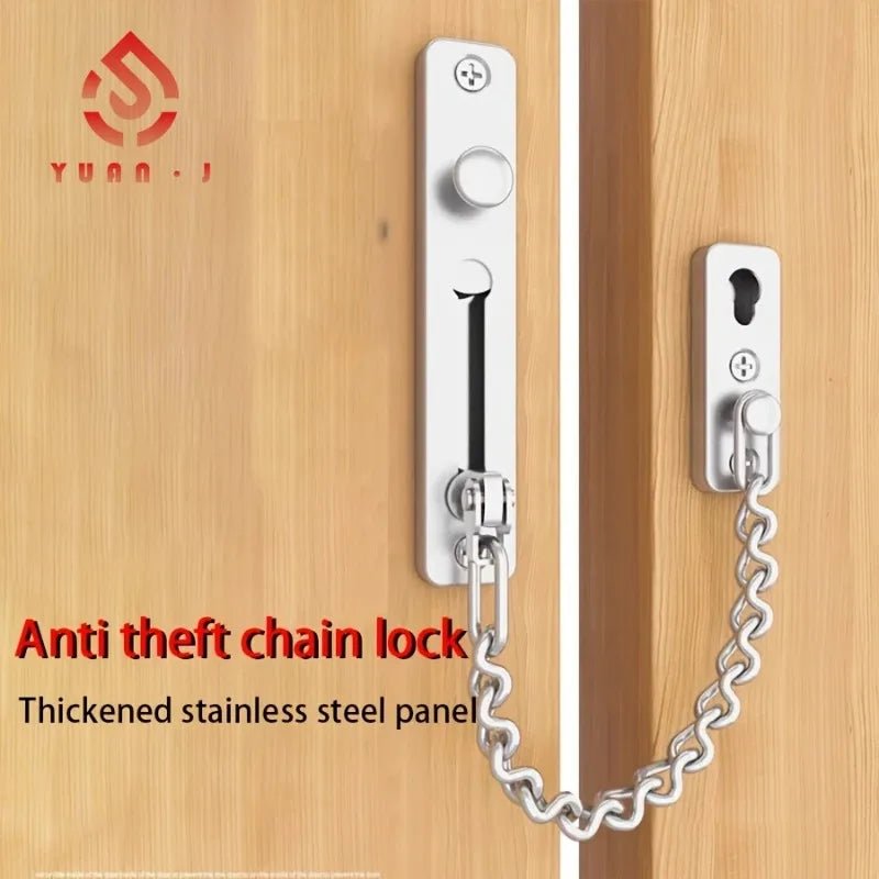 Security Door Sliding Chain Lock 304 Stainless Steel Security Anti - theft Door Chain Latch Buckle Guard Door Hardware - Checkouts USA