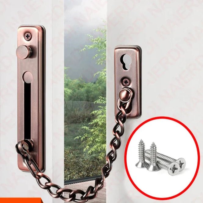 Security Door Sliding Chain Lock 304 Stainless Steel Security Anti - theft Door Chain Latch Buckle Guard Door Hardware - Checkouts USA