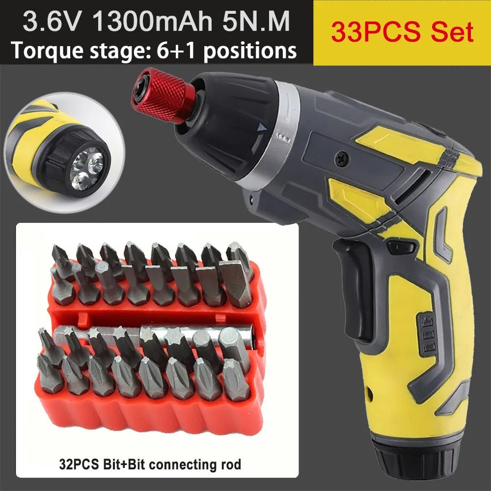 Small And Powerful Battery Screwdriver Rechargeable 4.2V 6Nm 1300mAh 250rpm Screwdrivers Electric Screw Driver Screwdriver Set - Checkouts USA