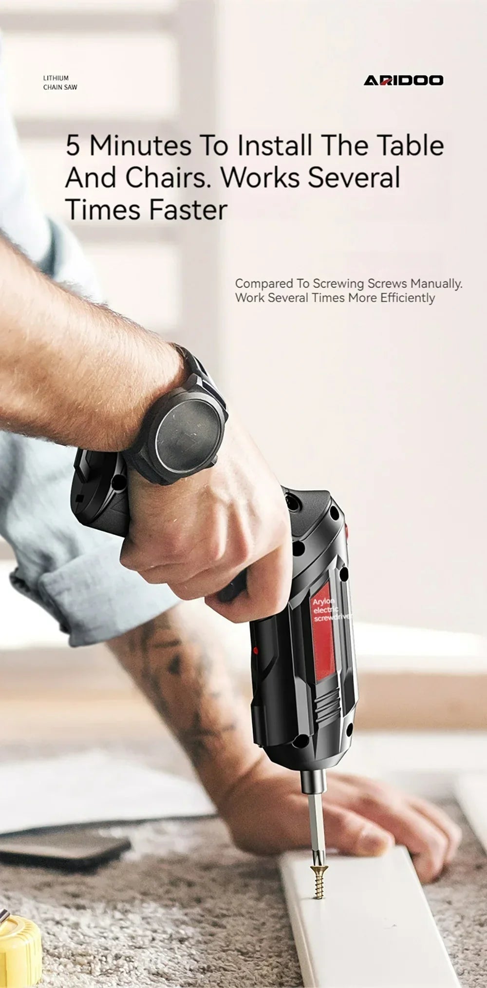 Small And Powerful Battery Screwdriver Rechargeable 4.2V 6Nm 1300mAh 250rpm Screwdrivers Electric Screw Driver Screwdriver Set - Checkouts USA