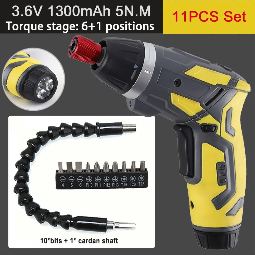 Small And Powerful Battery Screwdriver Rechargeable 4.2V 6Nm 1300mAh 250rpm Screwdrivers Electric Screw Driver Screwdriver Set - Checkouts USA