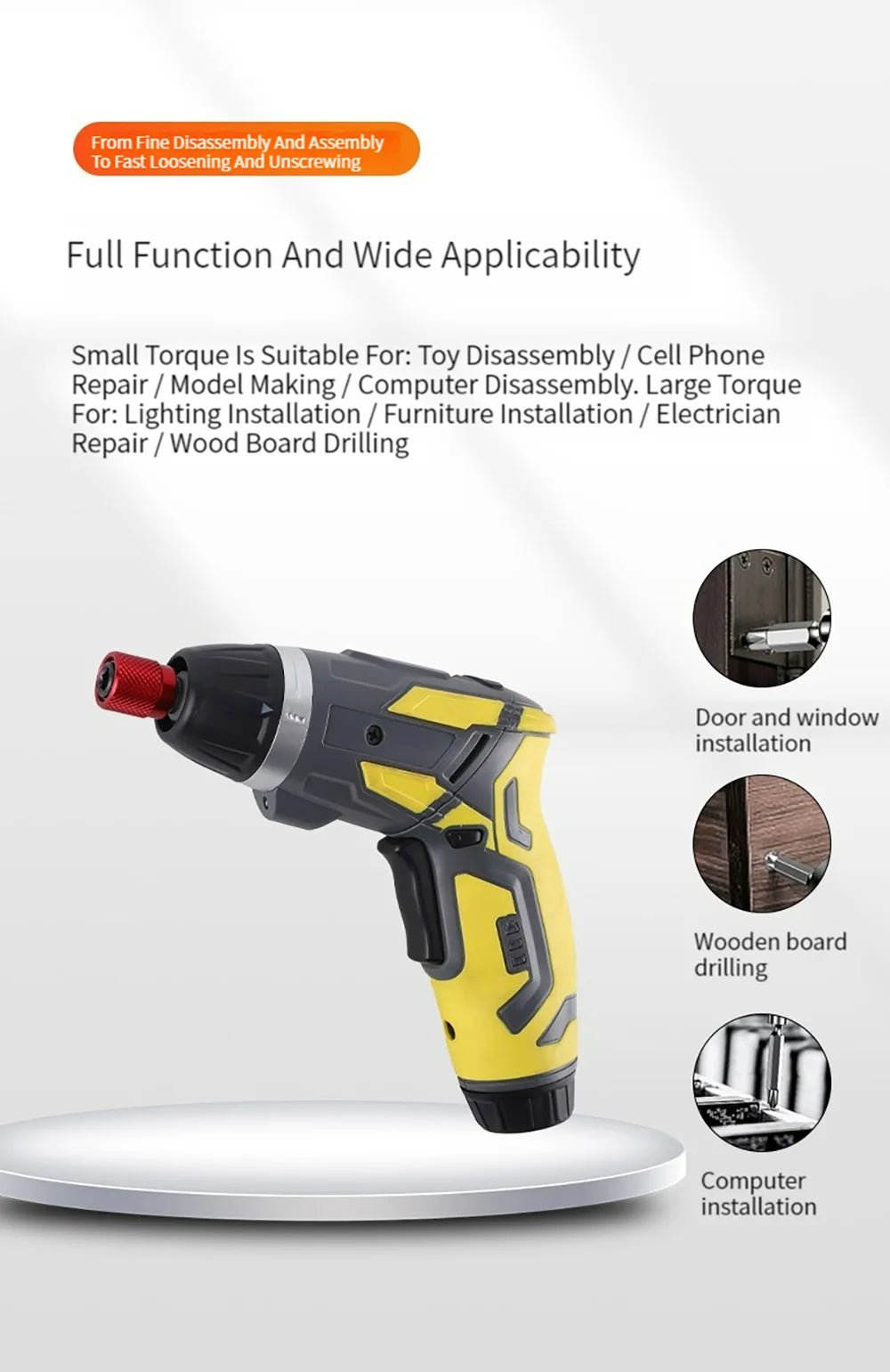 Small And Powerful Battery Screwdriver Rechargeable 4.2V 6Nm 1300mAh 250rpm Screwdrivers Electric Screw Driver Screwdriver Set - Checkouts USA