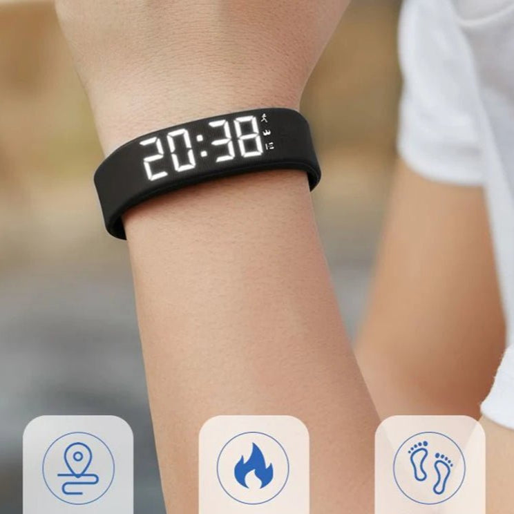 Smart Bracelet LED Digital Waterproof Smart Clock Smartband With running pedometer Monitor Smart Band Vibration Alarm Reminder - Checkouts UK