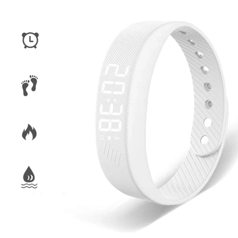 Smart Bracelet LED Digital Waterproof Smart Clock Smartband With running pedometer Monitor Smart Band Vibration Alarm Reminder - Checkouts UK