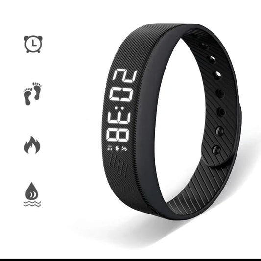 Smart Bracelet LED Digital Waterproof Smart Clock Smartband With running pedometer Monitor Smart Band Vibration Alarm Reminder - Checkouts UK
