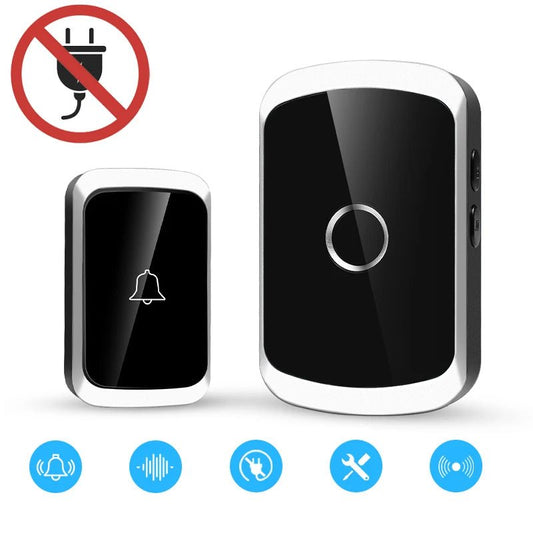 Smart Wireless Doorbell Door Chime Kit No Socket Required 300M/984 FT Remote 38 Songs Melodies Sound Home Door Bell Battery Type - Checkouts UK