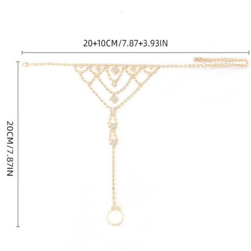 Summer Anklet Crystal Barefoot Sandals Foot Chain Bracelet Ankle Bohemian Toe Leg Beach Foot Charm Jewelry for Women and Girls - Checkouts USA