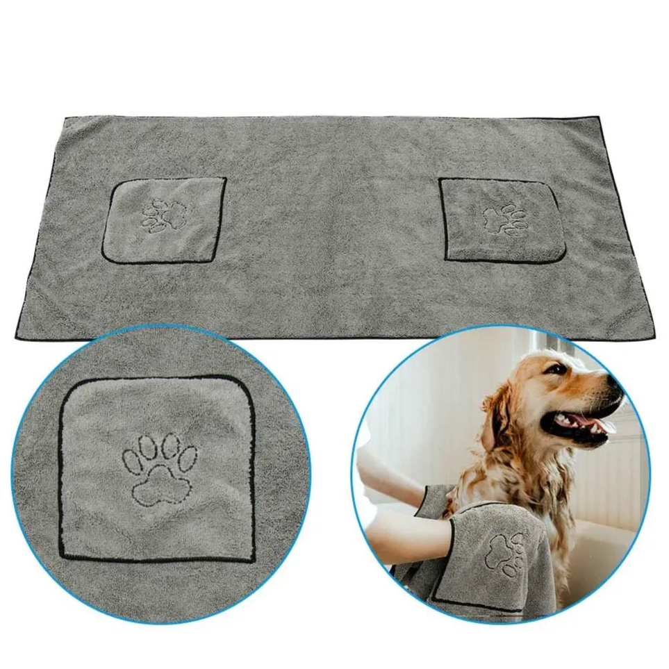 Super Absorbent Big Puppy Pet Dog Towel Bathrobe Bath Towels Quick - Drying Cat Bath Towel Bath Supplies Dog Towel Microfiber - Checkouts UK