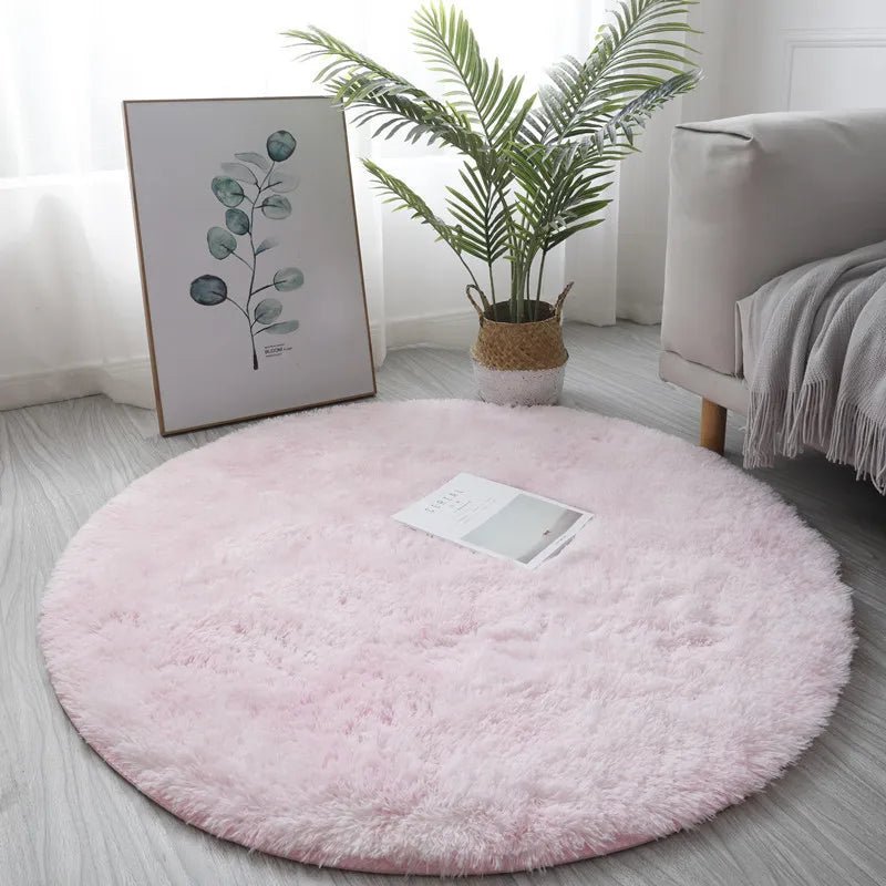 Super Soft Plush Round Rug Mat Fluffy White Carpets For Living Room Home Decor Bedroom Kid Room Decoration Salon Thick Pile Rug - Checkouts UK