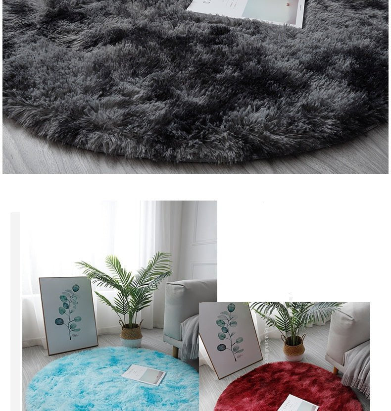 Super Soft Plush Round Rug Mat Fluffy White Carpets For Living Room Home Decor Bedroom Kid Room Decoration Salon Thick Pile Rug - Checkouts UK