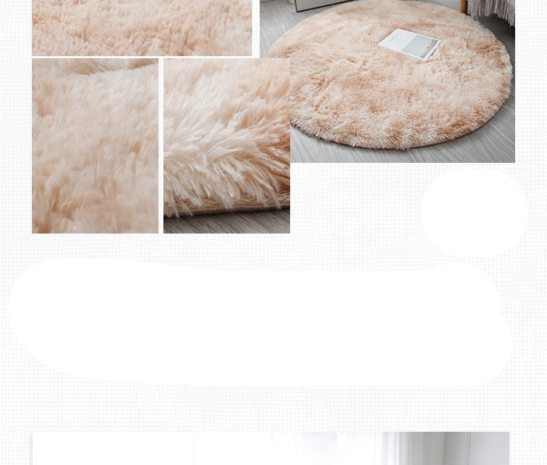 Super Soft Plush Round Rug Mat Fluffy White Carpets For Living Room Home Decor Bedroom Kid Room Decoration Salon Thick Pile Rug - Checkouts UK