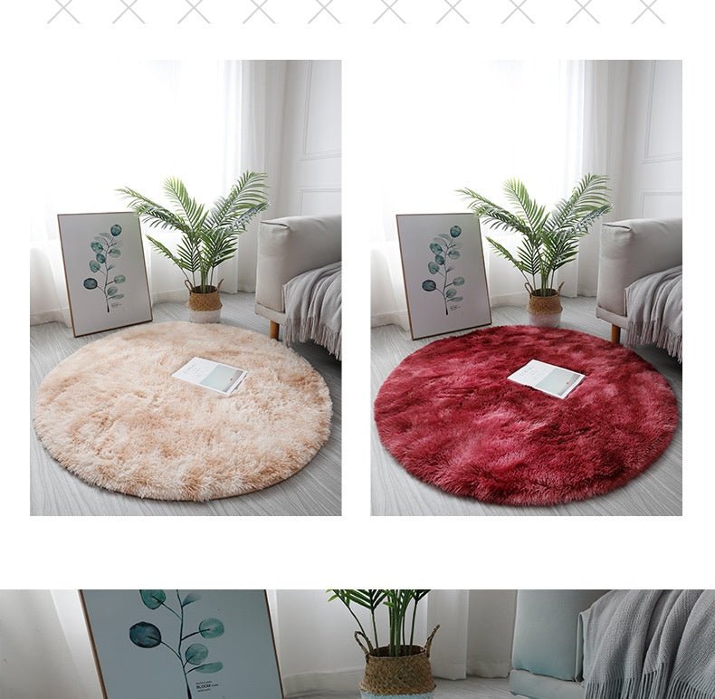 Super Soft Plush Round Rug Mat Fluffy White Carpets For Living Room Home Decor Bedroom Kid Room Decoration Salon Thick Pile Rug - Checkouts UK
