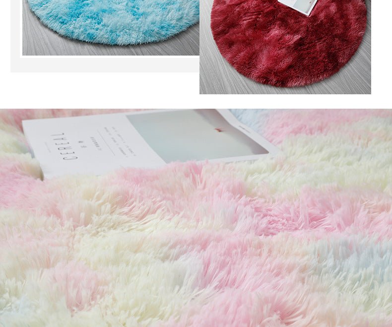Super Soft Plush Round Rug Mat Fluffy White Carpets For Living Room Home Decor Bedroom Kid Room Decoration Salon Thick Pile Rug - Checkouts UK
