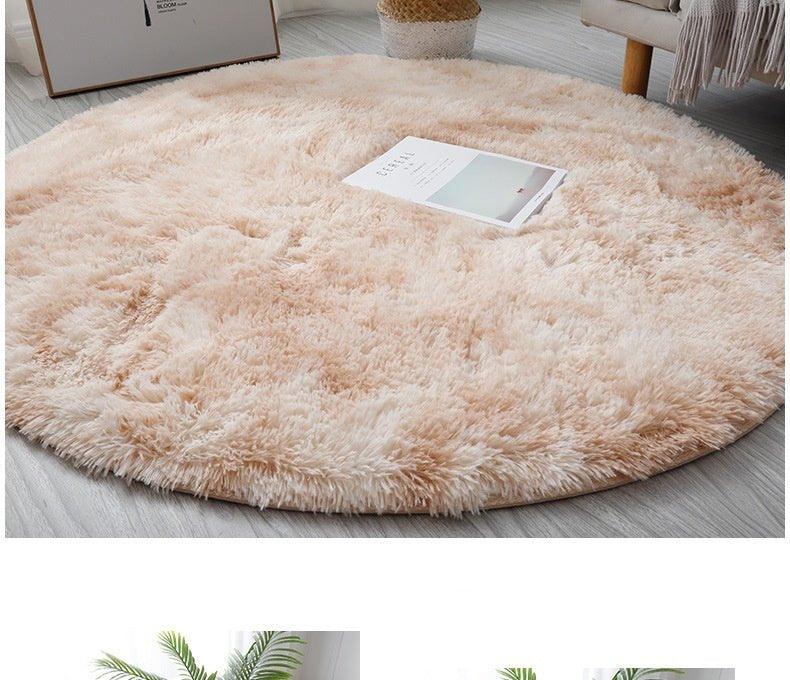 Super Soft Plush Round Rug Mat Fluffy White Carpets For Living Room Home Decor Bedroom Kid Room Decoration Salon Thick Pile Rug - Checkouts UK