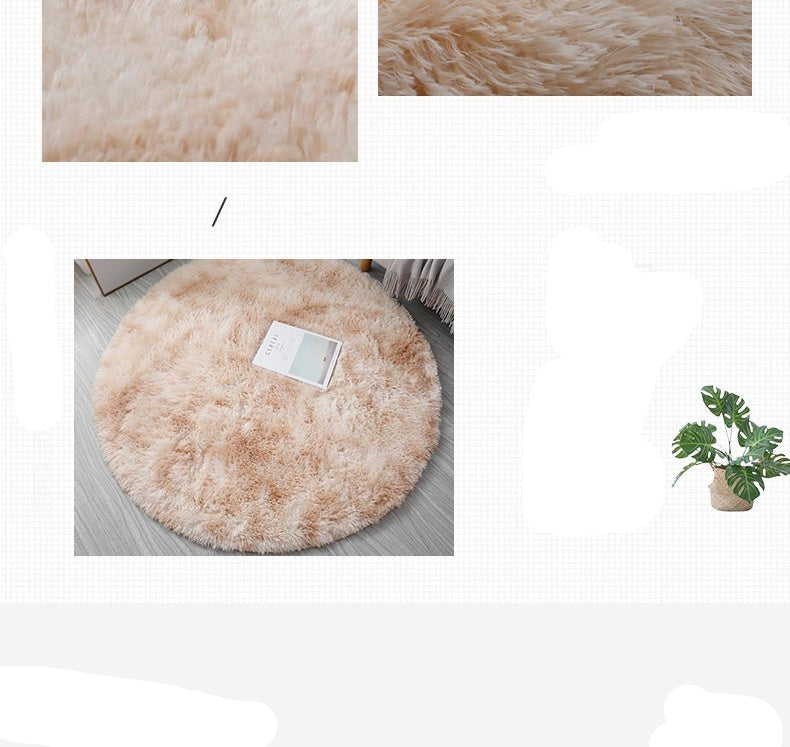 Super Soft Plush Round Rug Mat Fluffy White Carpets For Living Room Home Decor Bedroom Kid Room Decoration Salon Thick Pile Rug - Checkouts UK