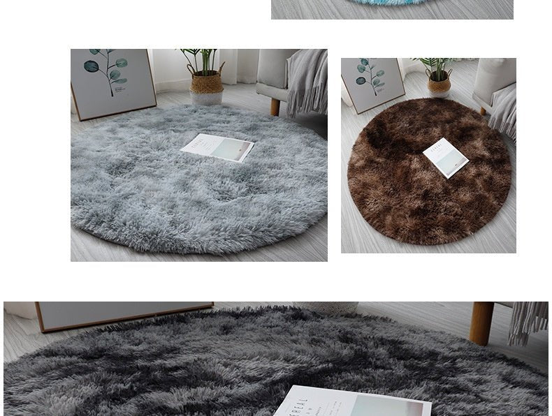 Super Soft Plush Round Rug Mat Fluffy White Carpets For Living Room Home Decor Bedroom Kid Room Decoration Salon Thick Pile Rug - Checkouts UK