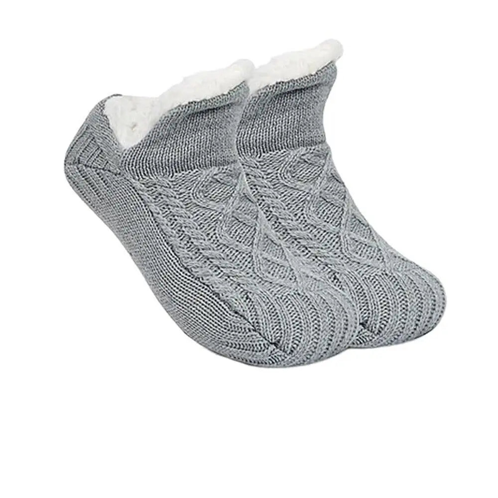Super Warm Winter Non - slip Floor Socks Women Men Snow Socks Sleep Carpet Socks Slippers Socks Women Velvet Boot Unsiex Home Wear - Checkouts UK