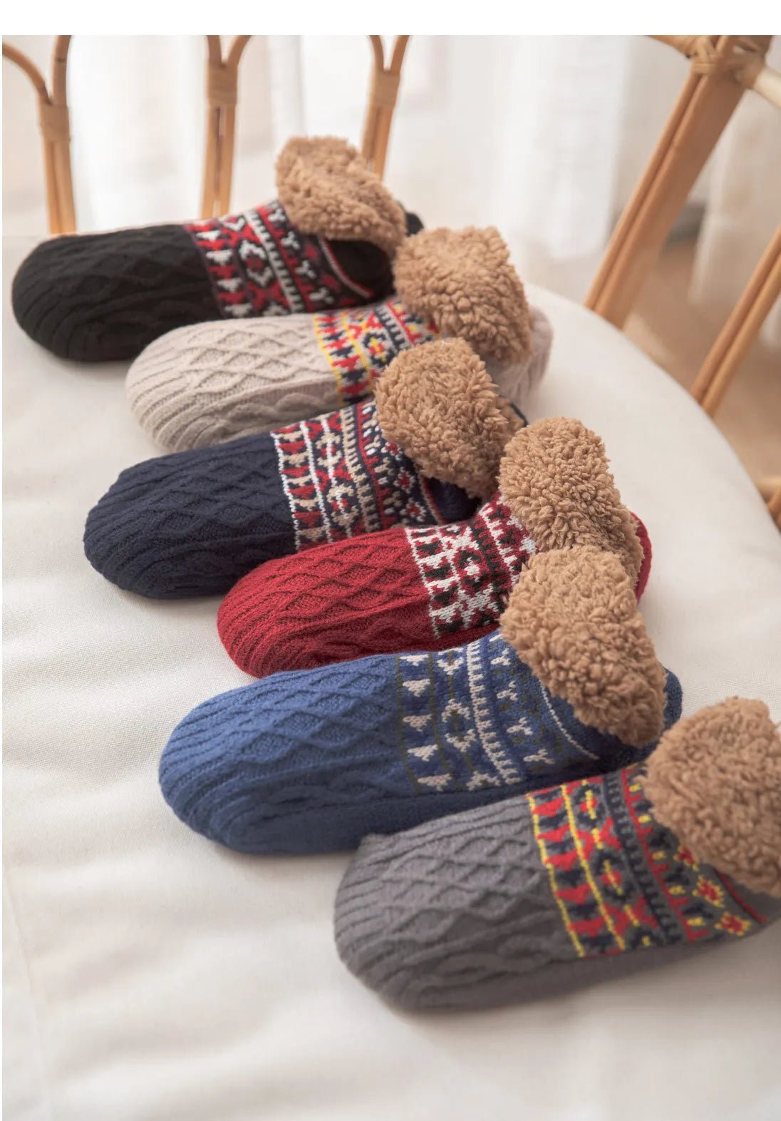 Super Warm Winter Non - slip Floor Socks Women Men Snow Socks Sleep Carpet Socks Slippers Socks Women Velvet Boot Unsiex Home Wear - Checkouts UK